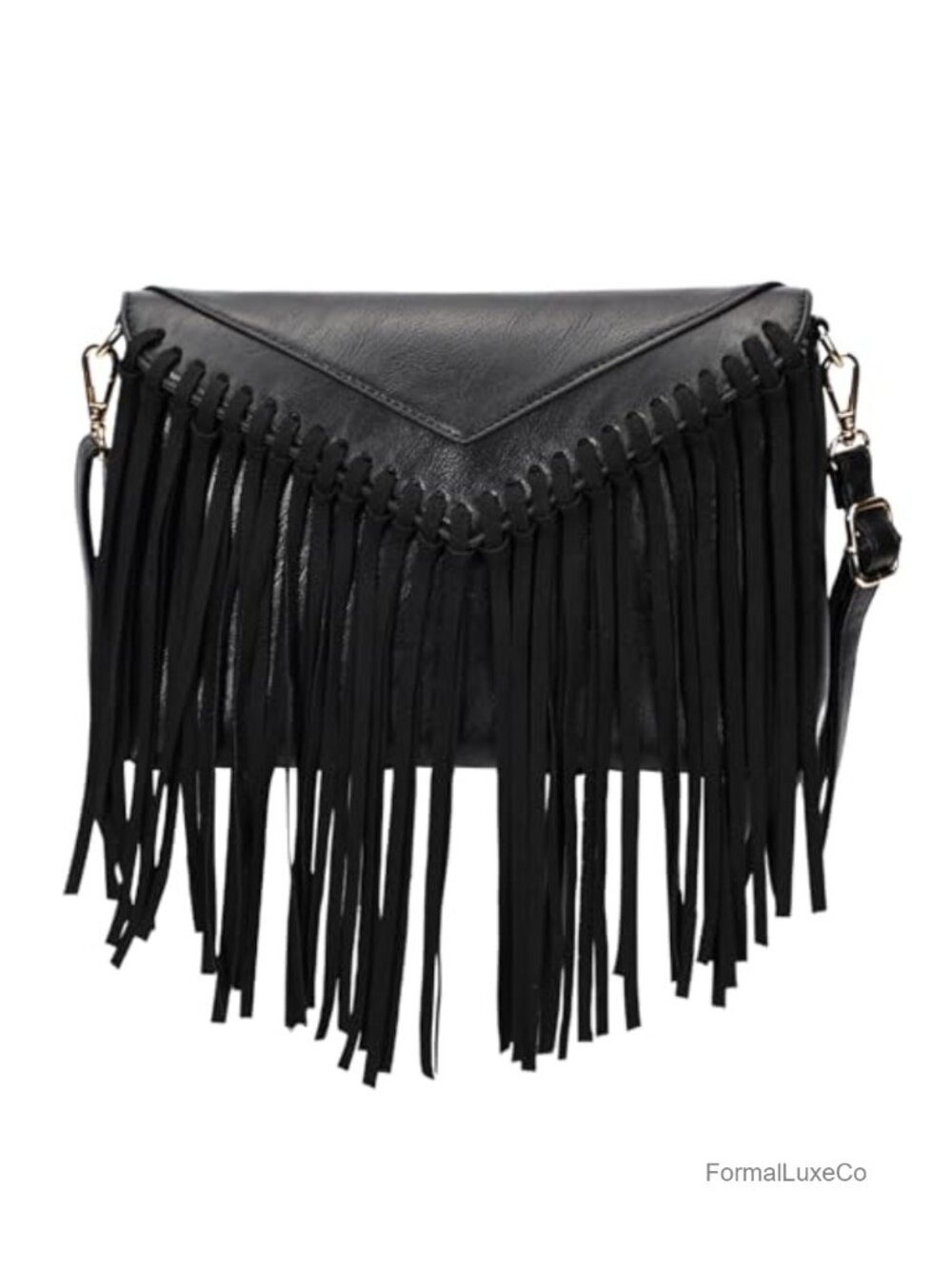 Vintage Fringe Tassel Crossbody PU Leather Handbag Hobo